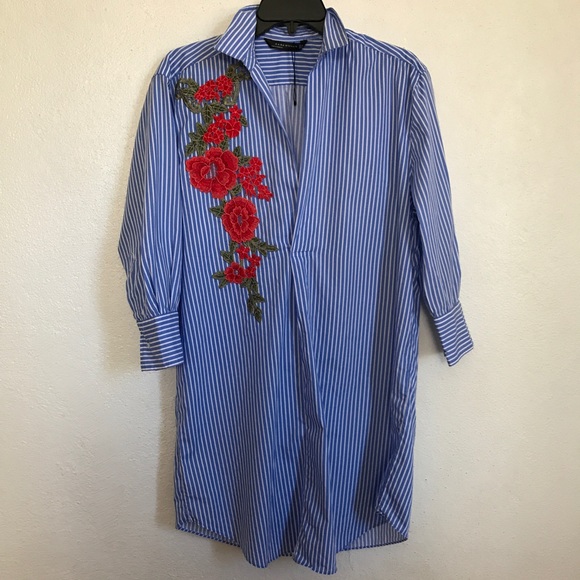 Zara Shirt Dress with Patch - Picture 2 of 8
